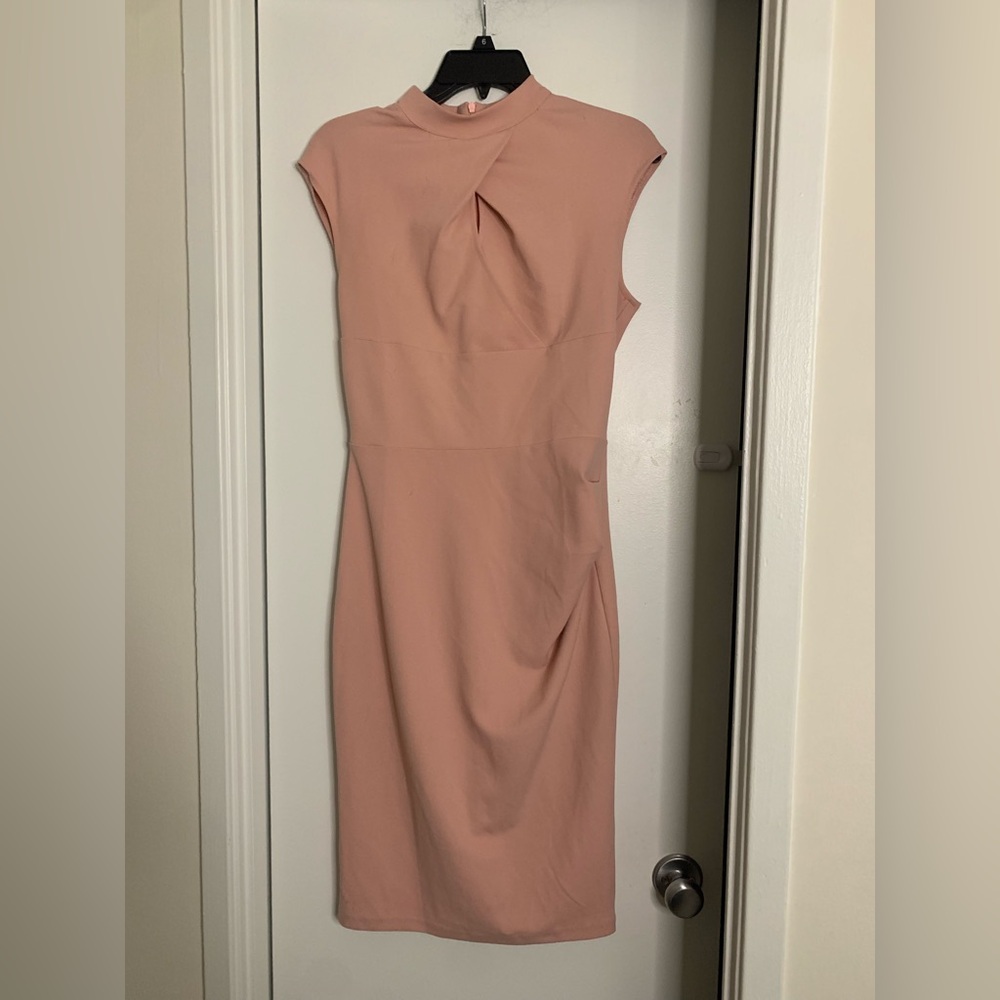 Miusol Women’s Pink Sleeveless Midi Dress Size medium excellent condition